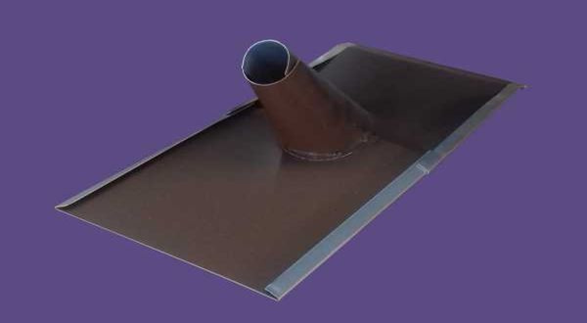 Alumínium tetőkivezető 1" - 22 x 48 cm - barna