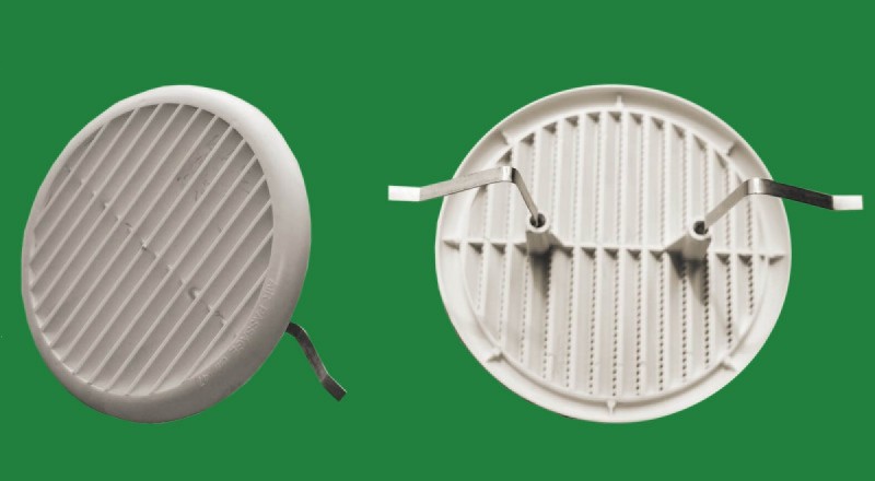 Állítható szellőzőrács, fehér kerek