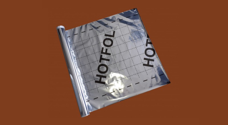 HOTFOL négyzetrácsos, hőtükrös padlófűtés-alátétfólia - 100 cm széles