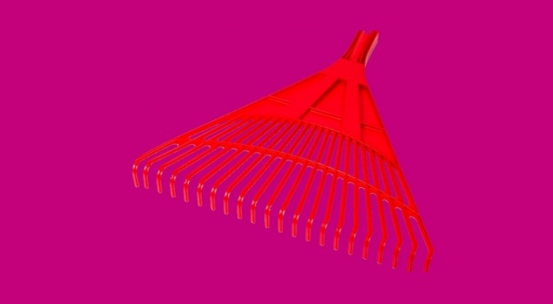 Műanyag lombseprű, klikkes nyélre