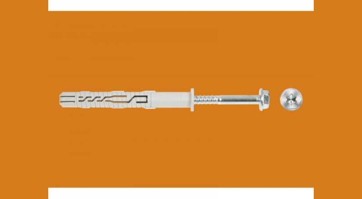 KPR-F NYLON tipli 12 x 260 mm - peremes hatlapfejű TX csavarral 8 x 265 mm