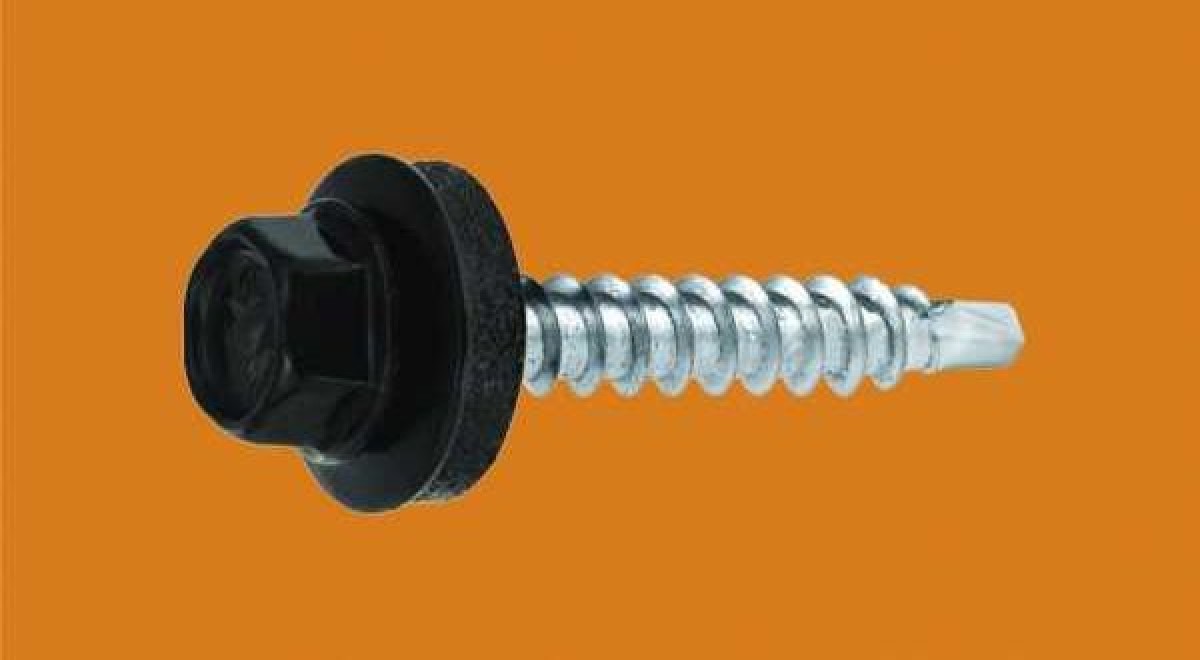 Lindab típusú csavar fémhez - 4,8 x 25 mm - RAL9005 antracit