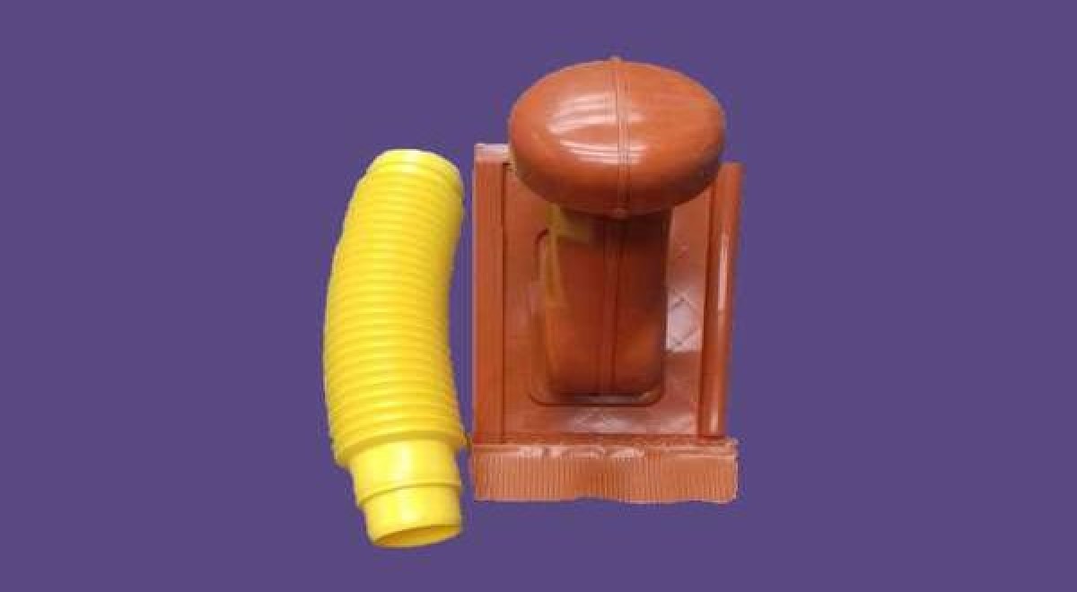 Műanyag, univerzális tetőszellőző gégecsővel - téglavörös