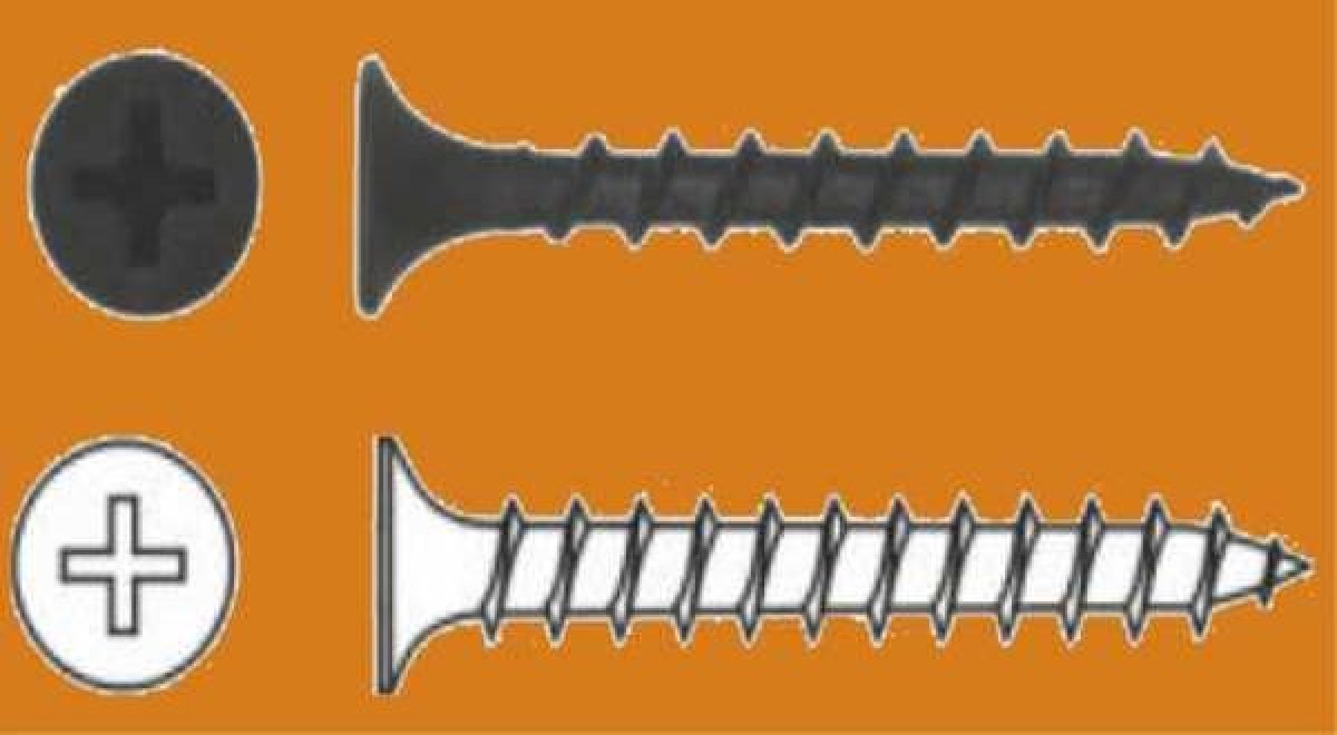 Kisdobozos ritkamenetes önmetsző gipszkarton csavar fához - 3,5 x 45 mm