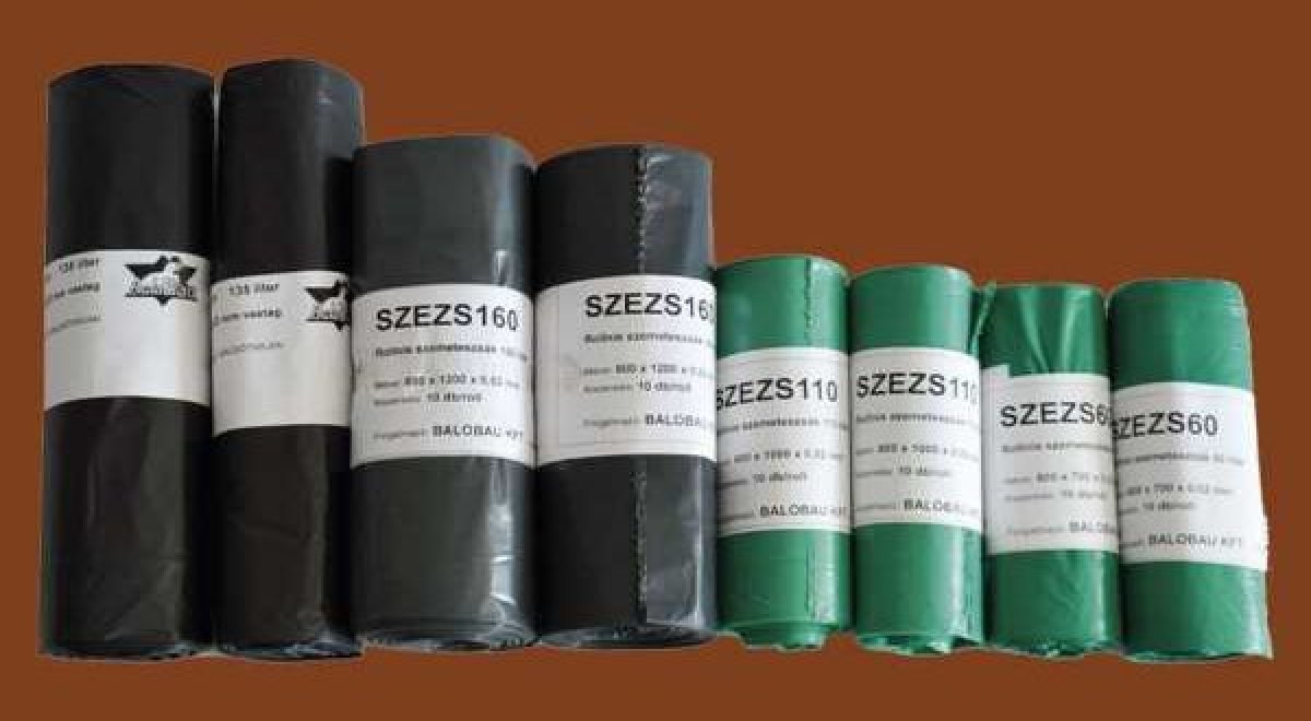 Rolnis szemeteszsák 135 liter - 700 x 1100 x 0,03 mm - 10 db/rol