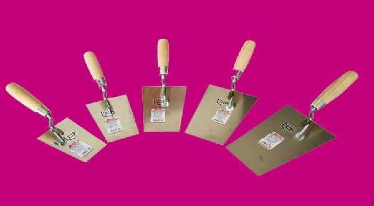 Rozsdamentes trapéz kőműveskanál