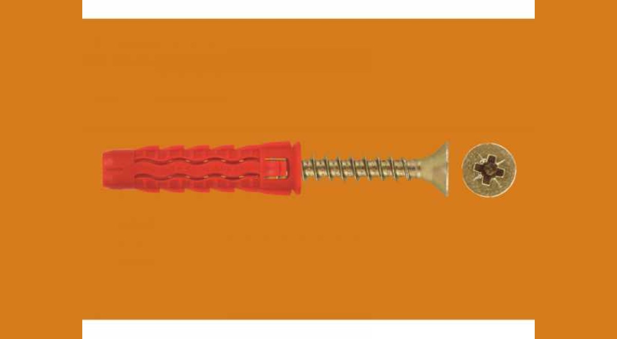 SFXP univerzális NYLON tipli 10 x 50 mm - PZ fejű facsavarral 6 x 70 mm