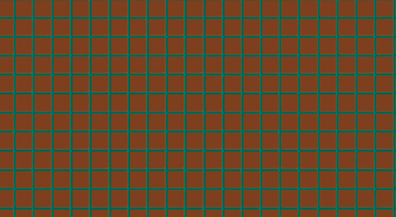 VOLIPLAST hegesztett, zöld, PVC bevonatos horganyzott acélháló - 13 x 13 mm - 1,2 mm - 1 x 25 m